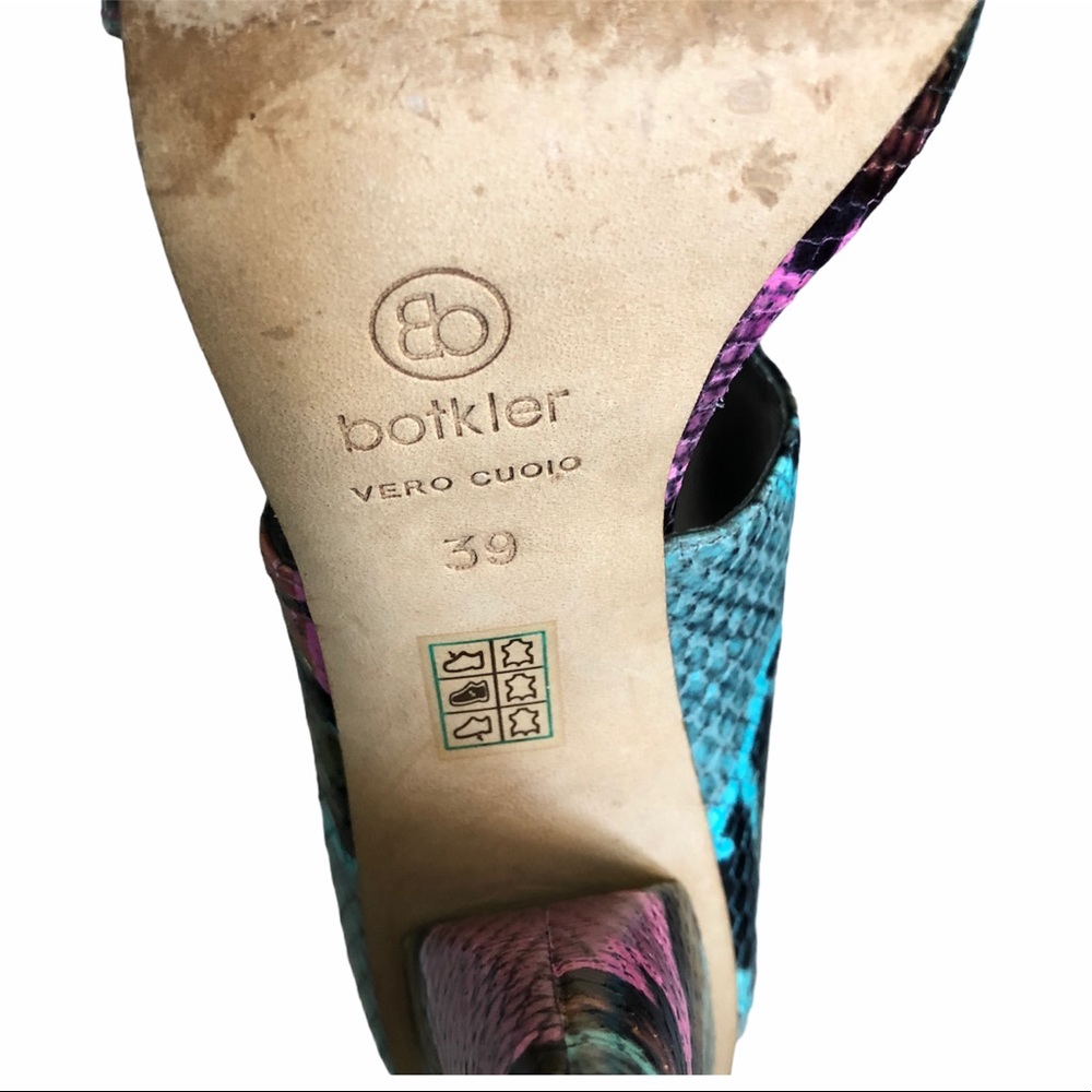 Botkler Multicolor Snakeskin Strappy Open Bootie - Picture 7 of 7